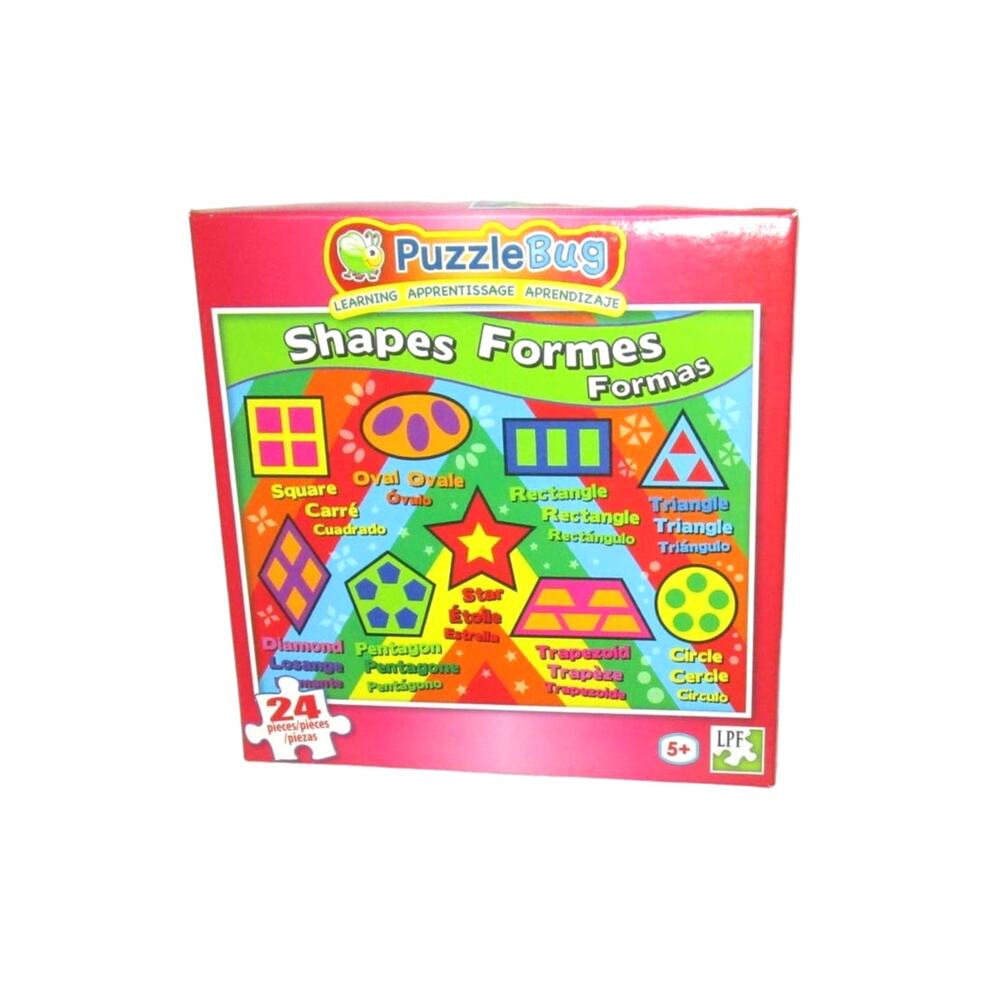Learn About Shapes 24‑Pieces Kids Educational Jigsaw Puzzle Multilingual